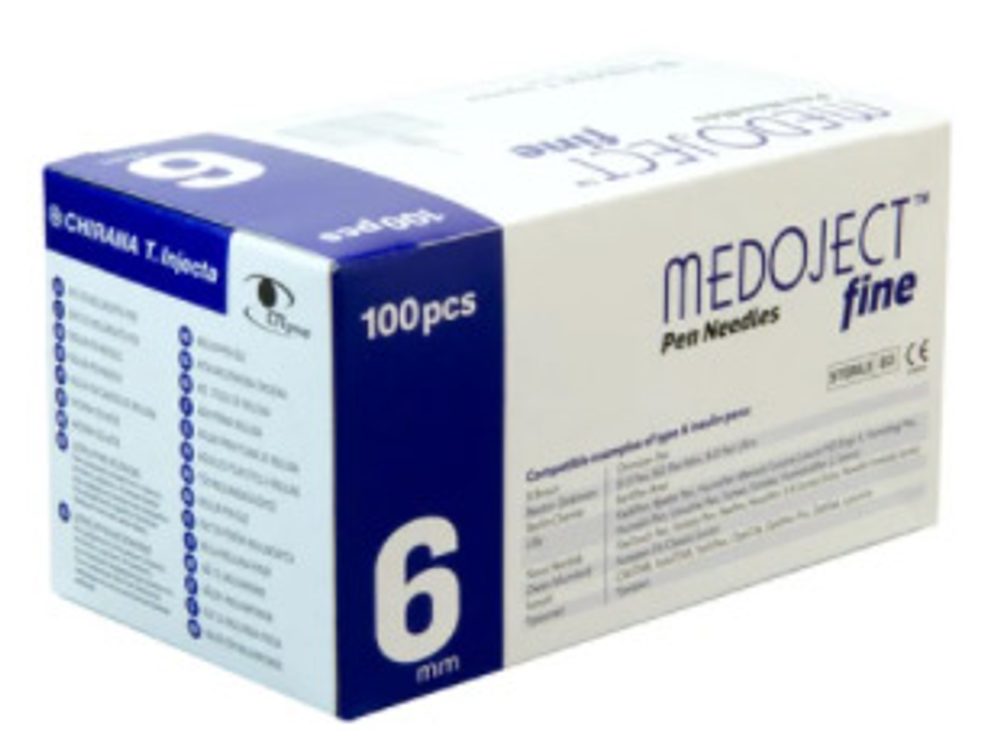 Levně Inzulínové jehly Medoject Fine – 6 MM 31 G