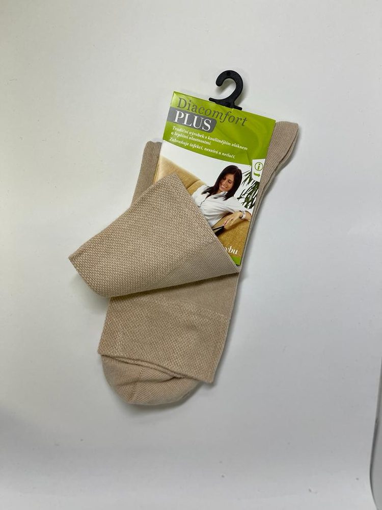 Levně Ponožky zdravotní DIACOMFORT PLUS - Velikost 25-28 barva béžová pánské