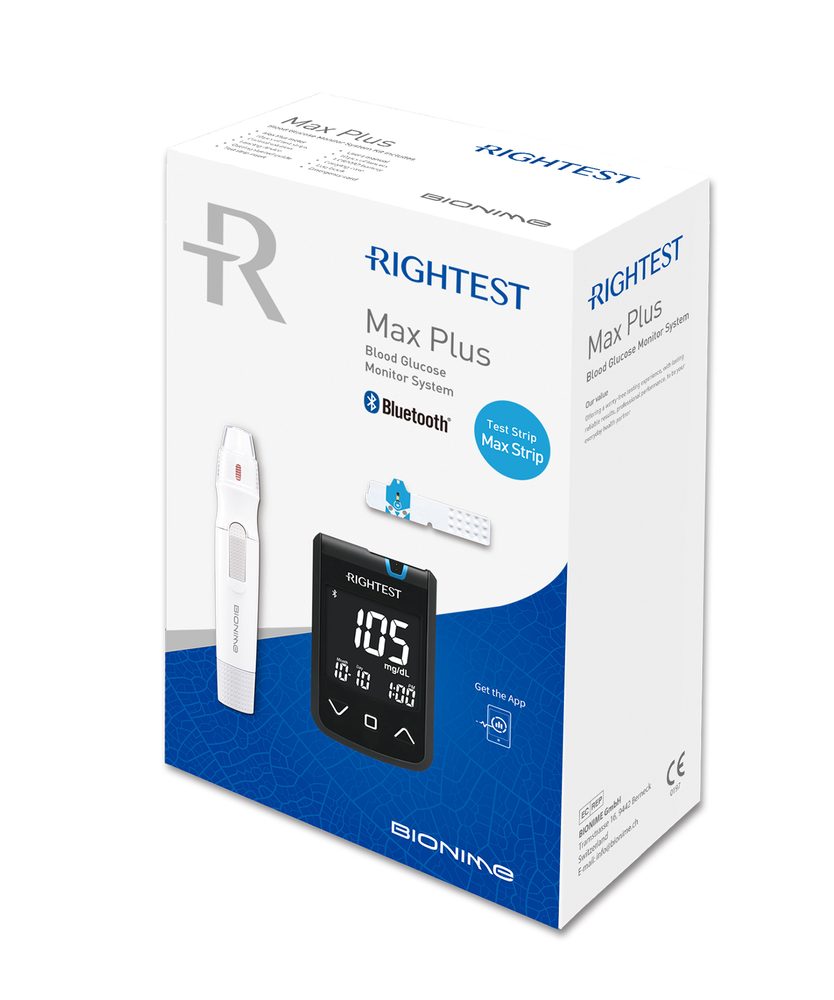 Levně Glukometr Rightest Max Plus s Bluetooth