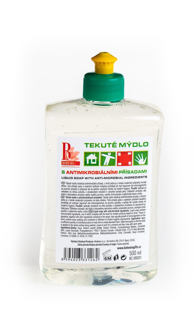 DIALEKAREN.SK - Tekuté mydlo s antimikrobiálnymi prísadami, 500 ml -  Bohemia Herb - Kozmetika a hygiena - - DIALEKAREN.SK - obchod pro zdravý  život
