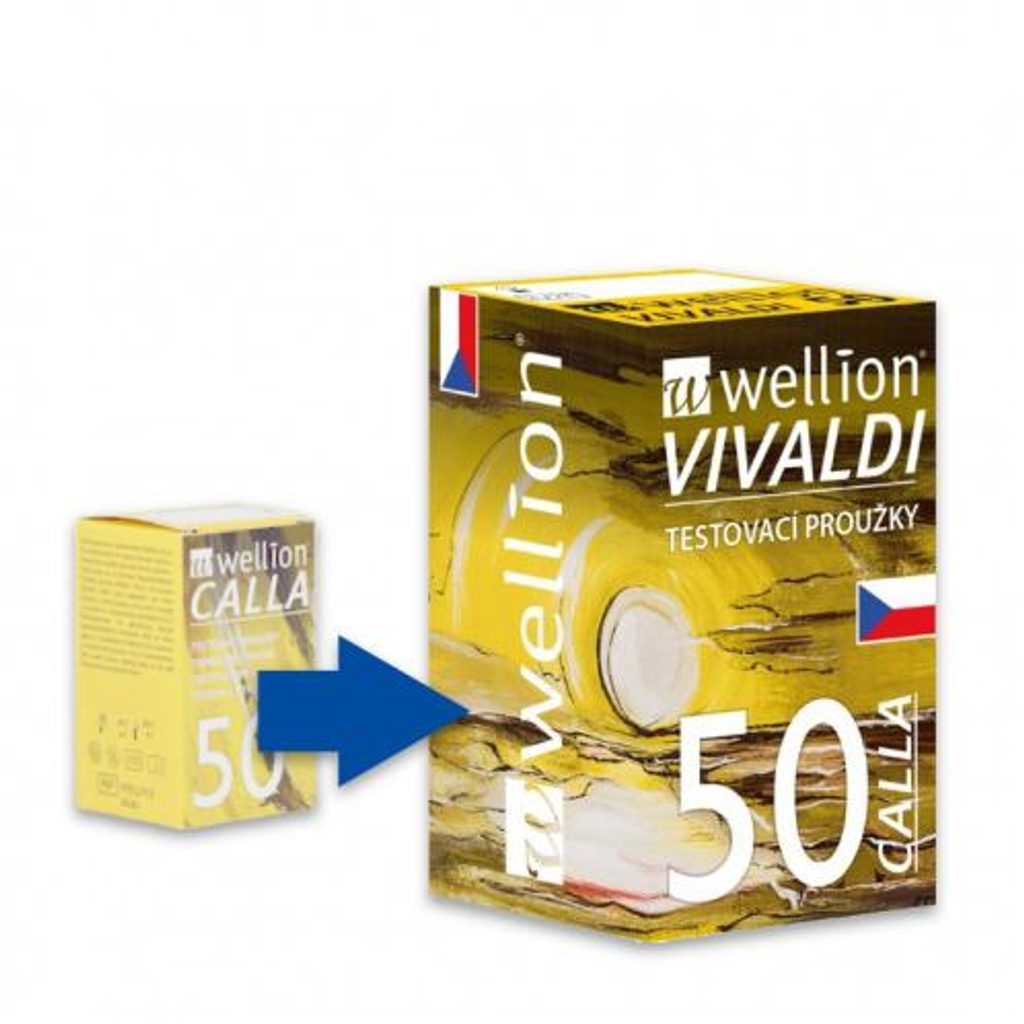 DIALEKARNA.CZ - Testovací proužky Wellion CALLA 50 ks (Vivaldi) - Wellion - Testovací  proužky - Testovací a diagnostické proužky - DIALEKARNA.CZ - obchod pro  zdravý život