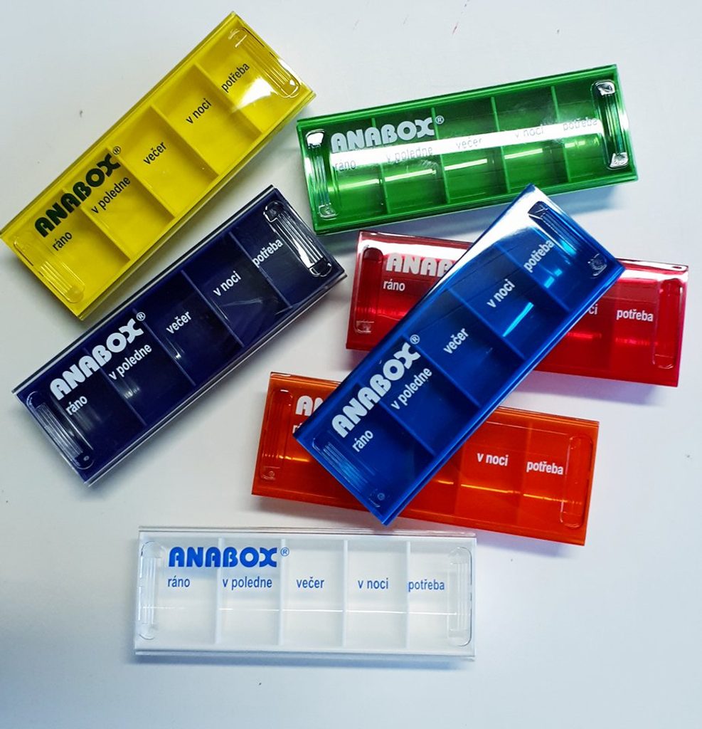 DIALEKARNA.CZ - Dávkovač léků ANABOX® denní box - anmed GmbH - Dávkovače  léků - - DIALEKARNA.CZ - obchod pro zdravý život