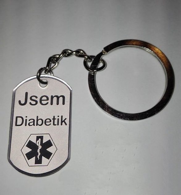 DIALEKARNA.CZ - Přívěsek "Jsem Diabetik" na bundu, klíče - Gamze - Doplňky  - - DIALEKARNA.CZ - obchod pro zdravý život
