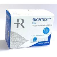 Testovacie prúžky k glukometru Rightest Max Plus, 50 ks