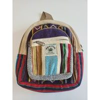 Ručne tkaný batoh HEMP, malý, farebný
