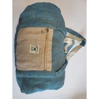 Konopná cestovní taška modrá