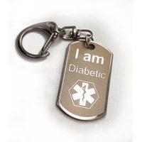 Prívesok  "I am Diabetic" - na bundu, kľúče