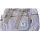 Ručne tkaný malý batoh HEMP - béžovo-fialový