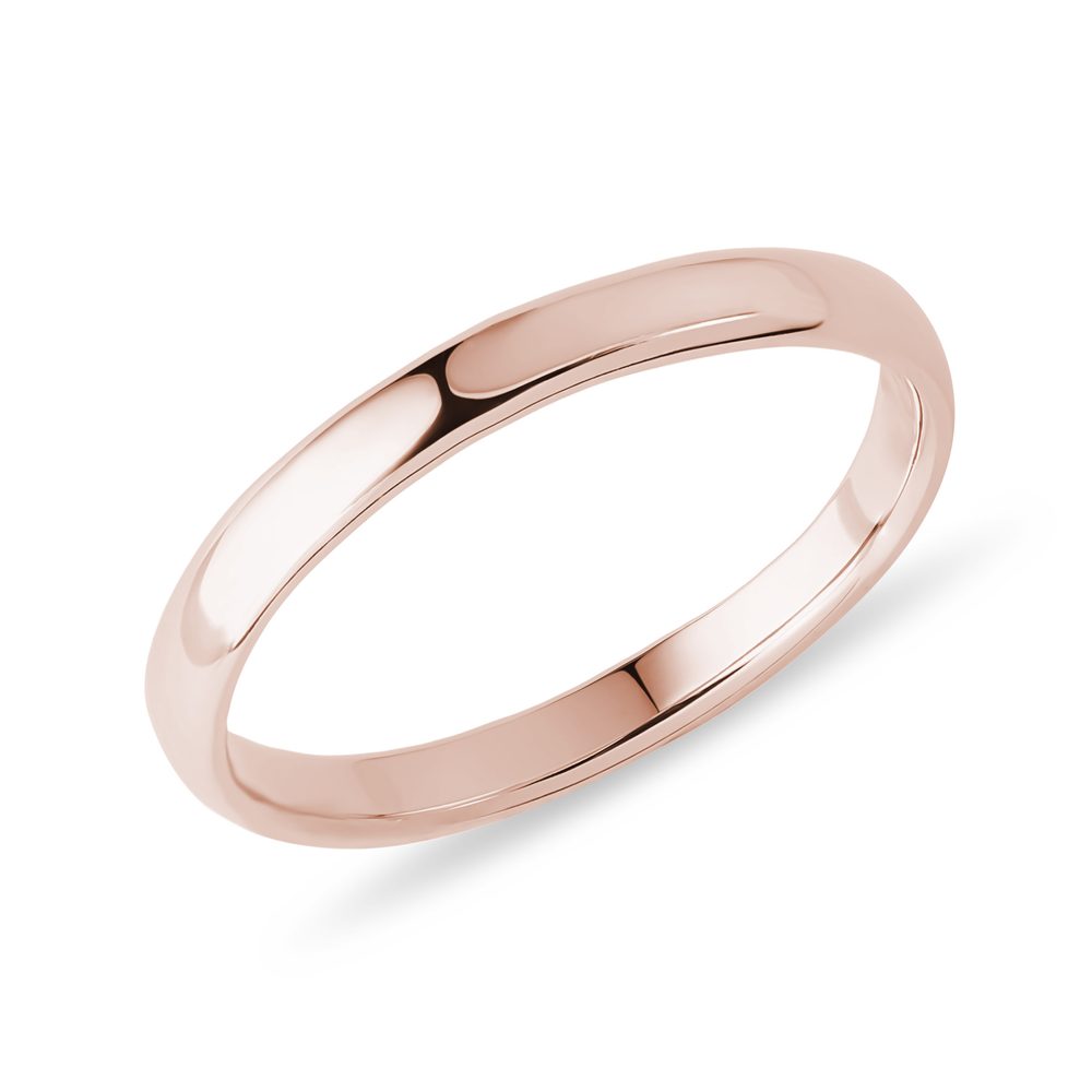 E-shop Klasický snubní prsten z růžového zlata