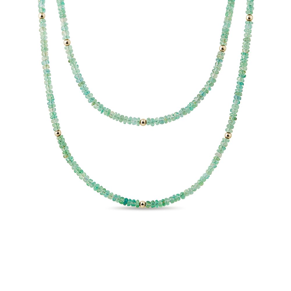 Smaragdový náhrdelník ve zlatě KLENOTA