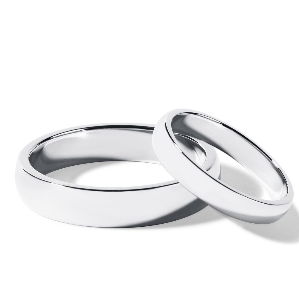 E-shop Sada klasických snubních prstenů z bílého zlata