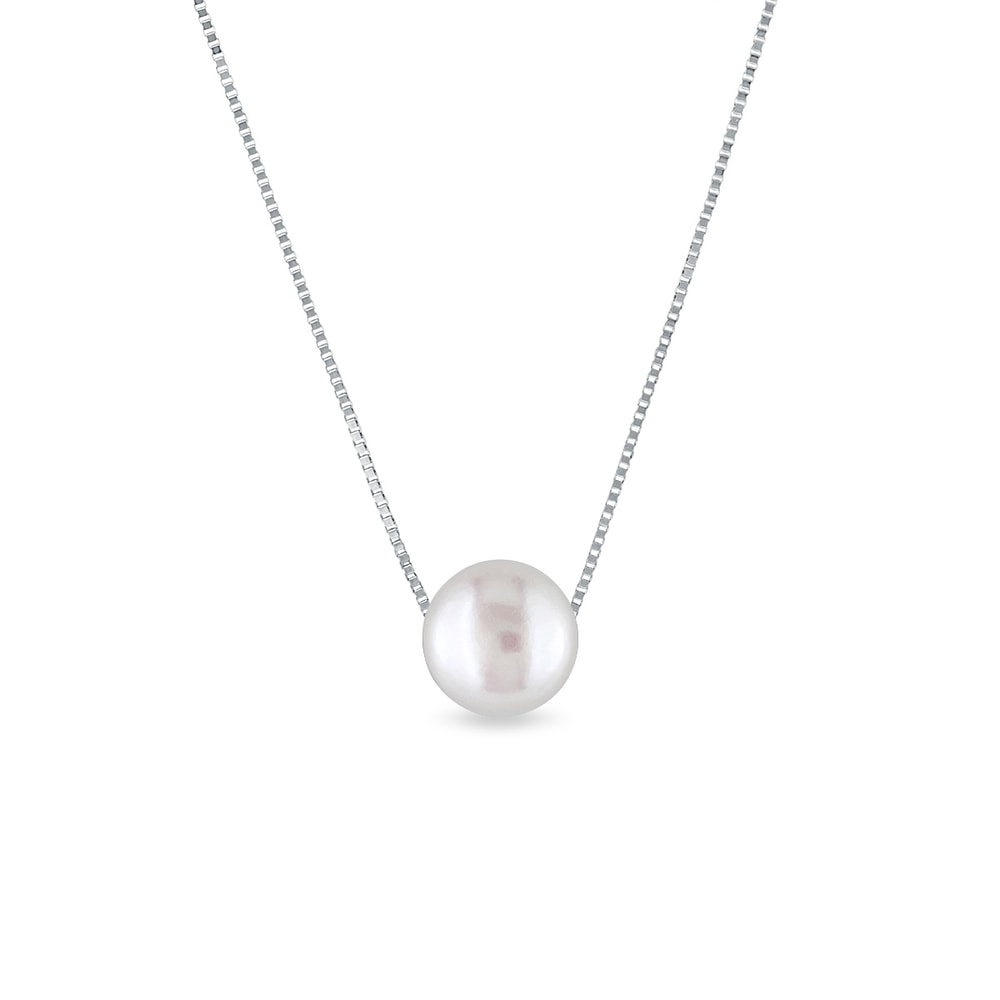E-shop Minimalistický zlatý náhrdelník s perlou
