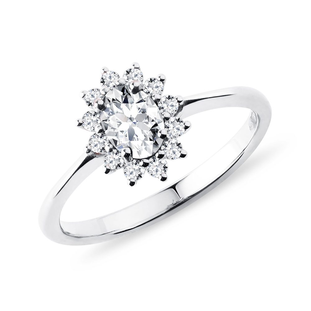 E-shop Luxusní prsten Kate s diamanty v bílém zlatě