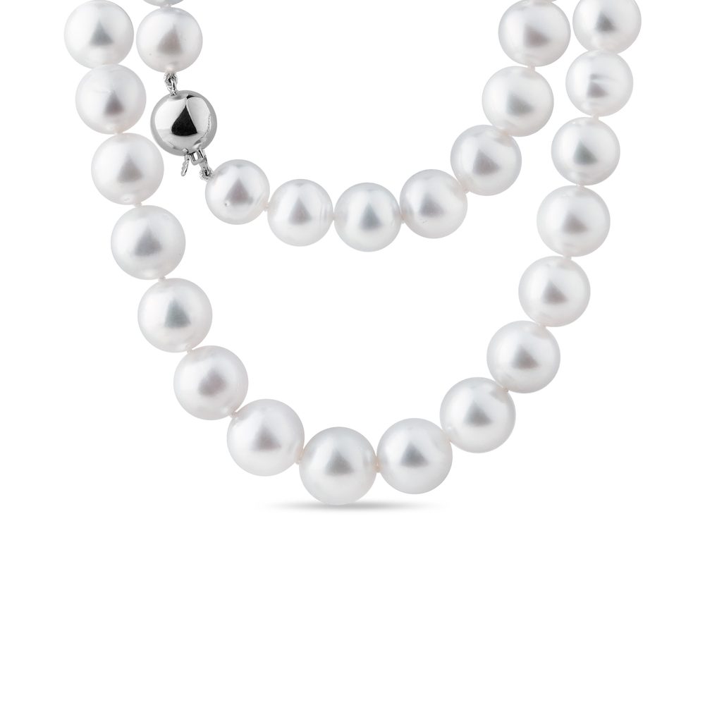 Náhrdelník z perel Jižního Pacifiku se zlatým zapínáním KLENOTA