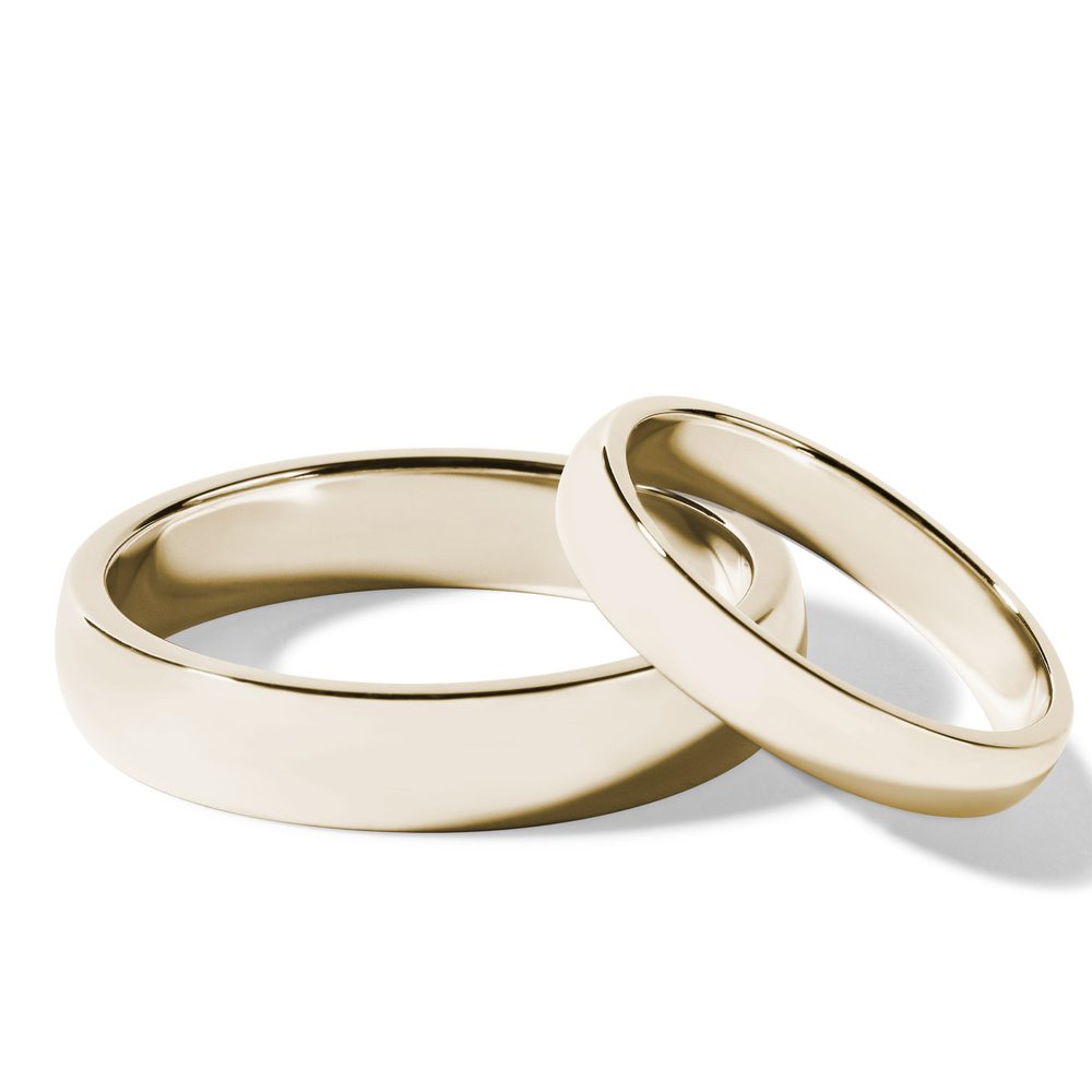 E-shop Sada klasických snubních prstenů ze žlutého zlata