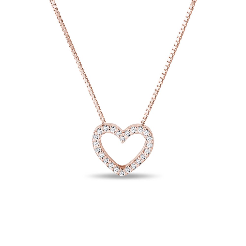 E-shop Diamantový náhrdelník ve tvaru srdce