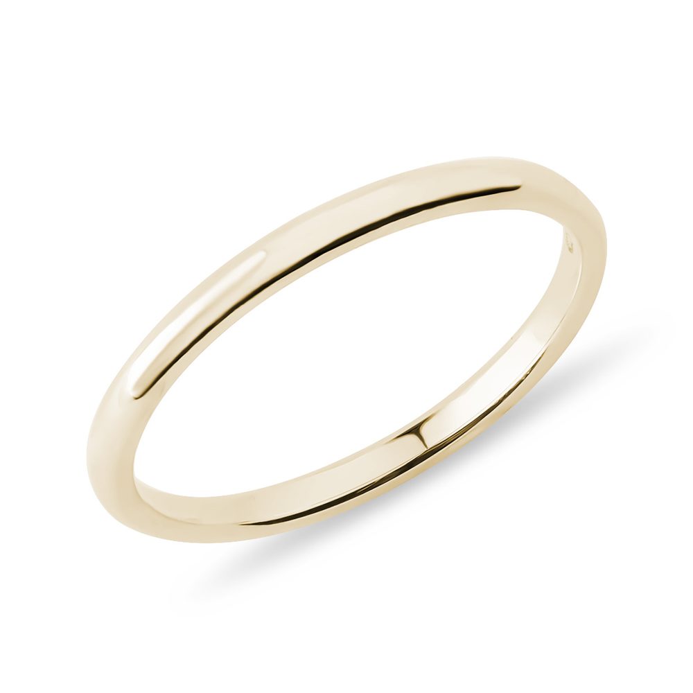 E-shop Minimalistický snubní prstýnek ze žlutého zlata