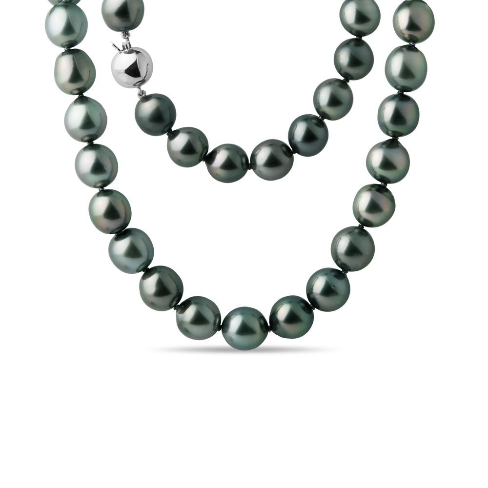 Náhrdelník z tahitských perel se zlatým zapínáním KLENOTA