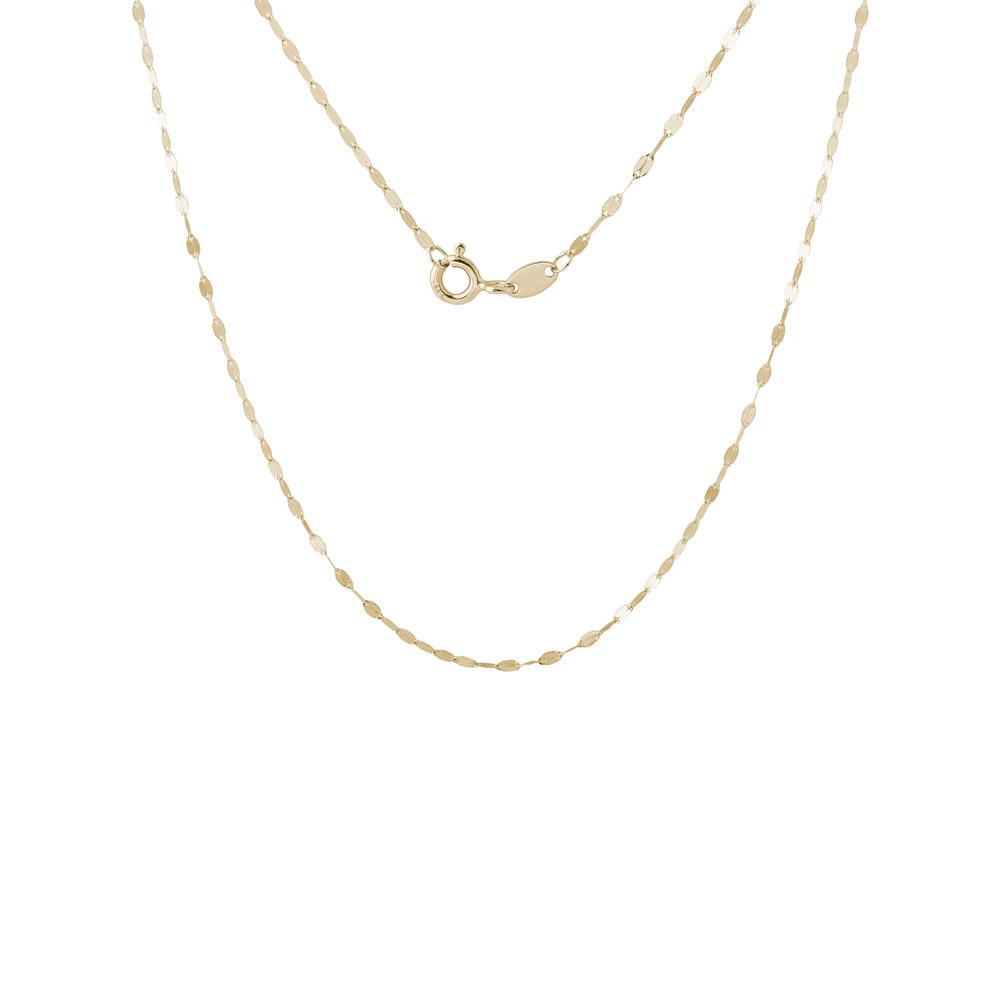 Řetízek typu Lip Chain v délce 45 cm ze žlutého 14k zlata KLENOTA