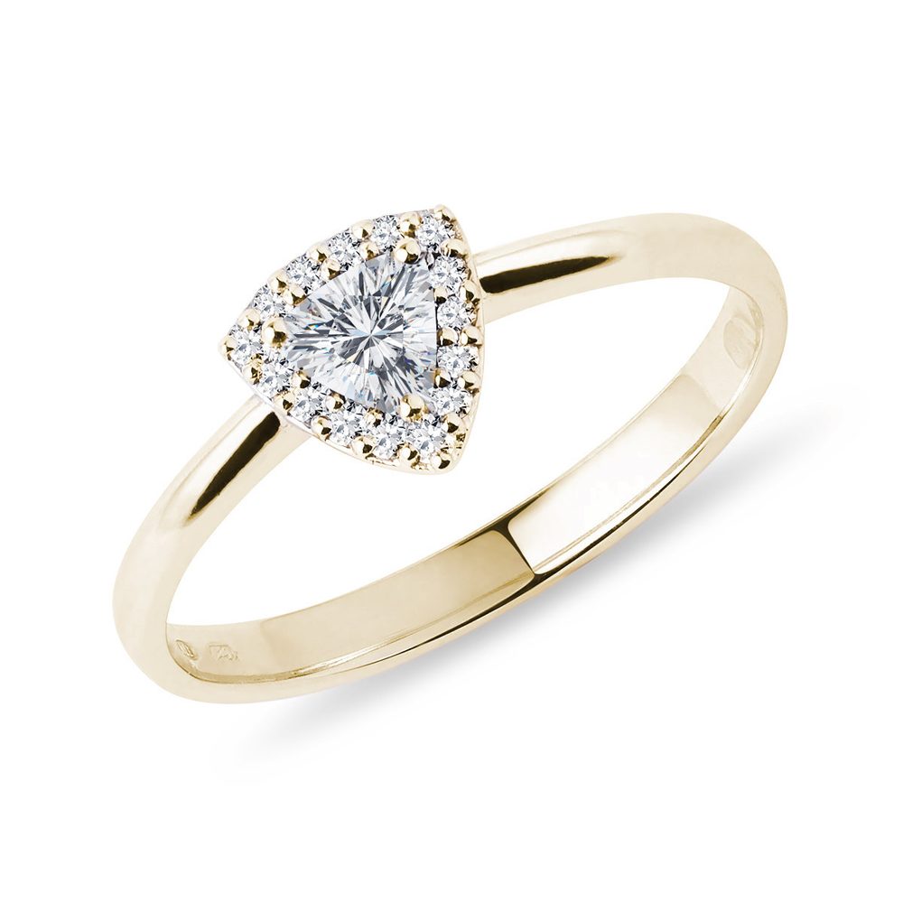 E-shop Prsten s diamantem v brusu trilion ve zlatě