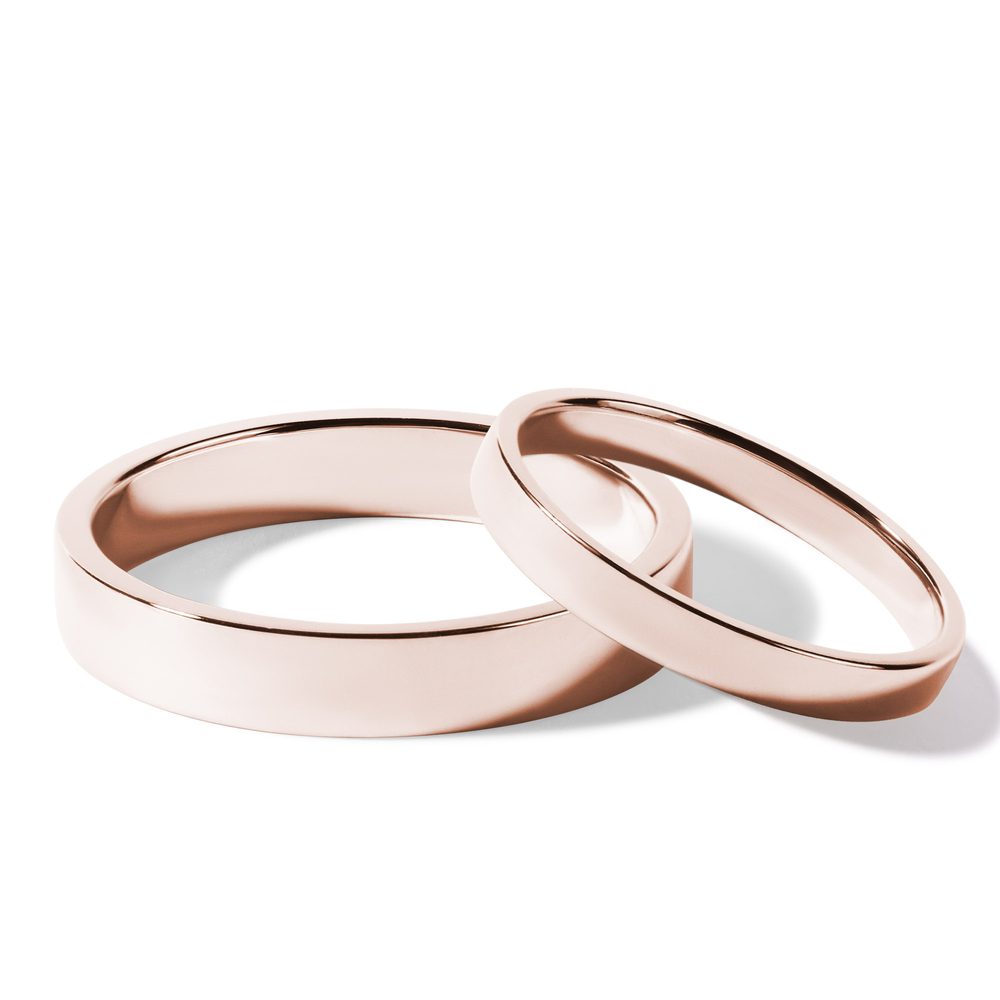 E-shop Snubní prsteny z růžového 14k zlata