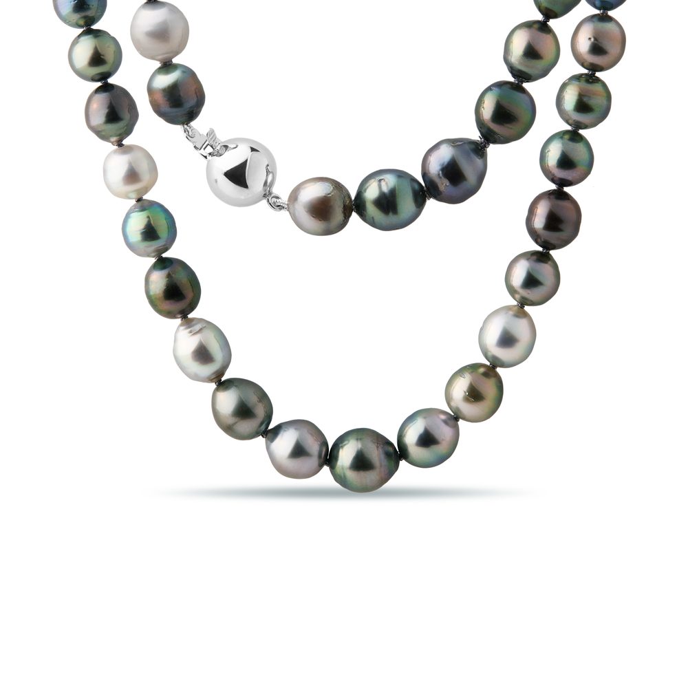 Náhrdelník z tahitských perel s ombré efektem KLENOTA