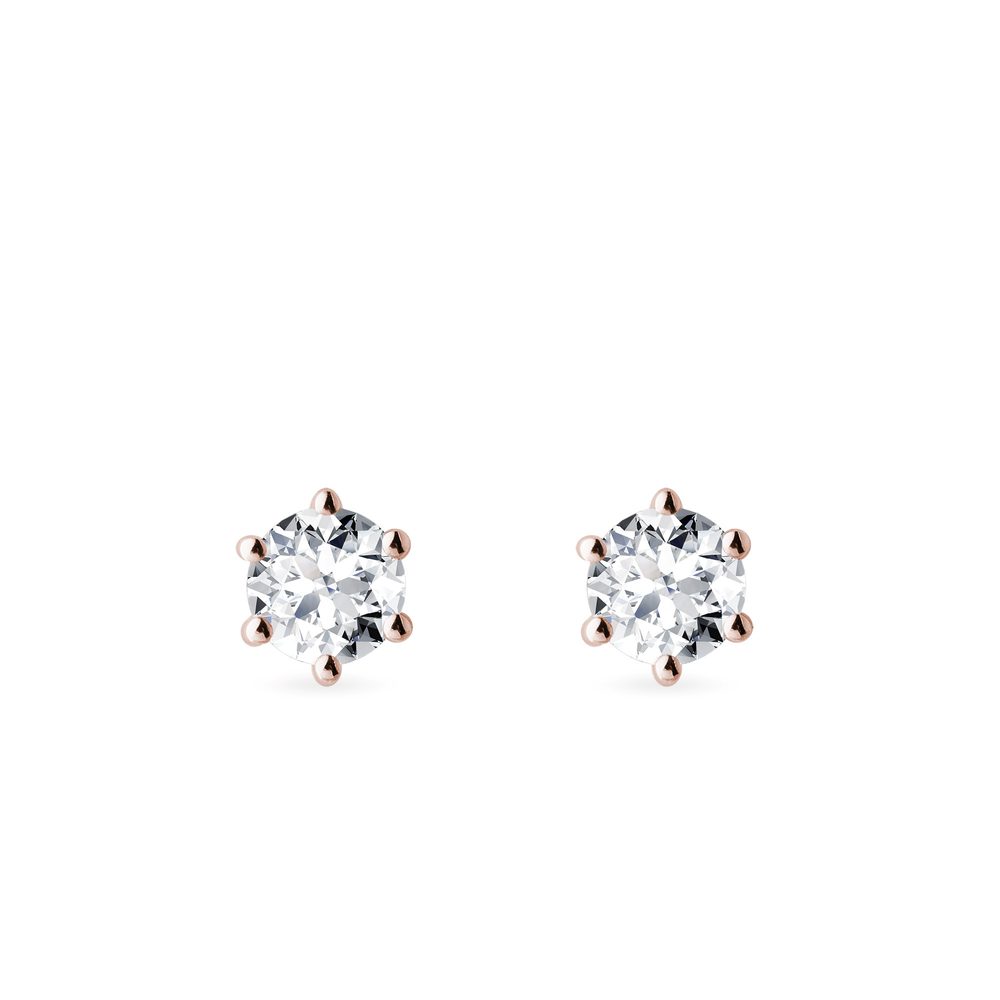 Klassische 0.38 ct Diamantohrringe in Rosegold KLENOTA