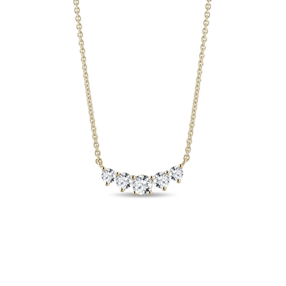 E-shop Luxusní náhrdelník s diamanty ve žlutém zlatě
