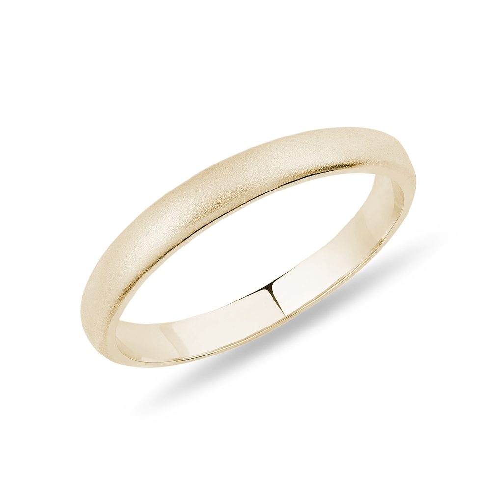 E-shop Dámský snubní prsten satin ze žlutého zlata