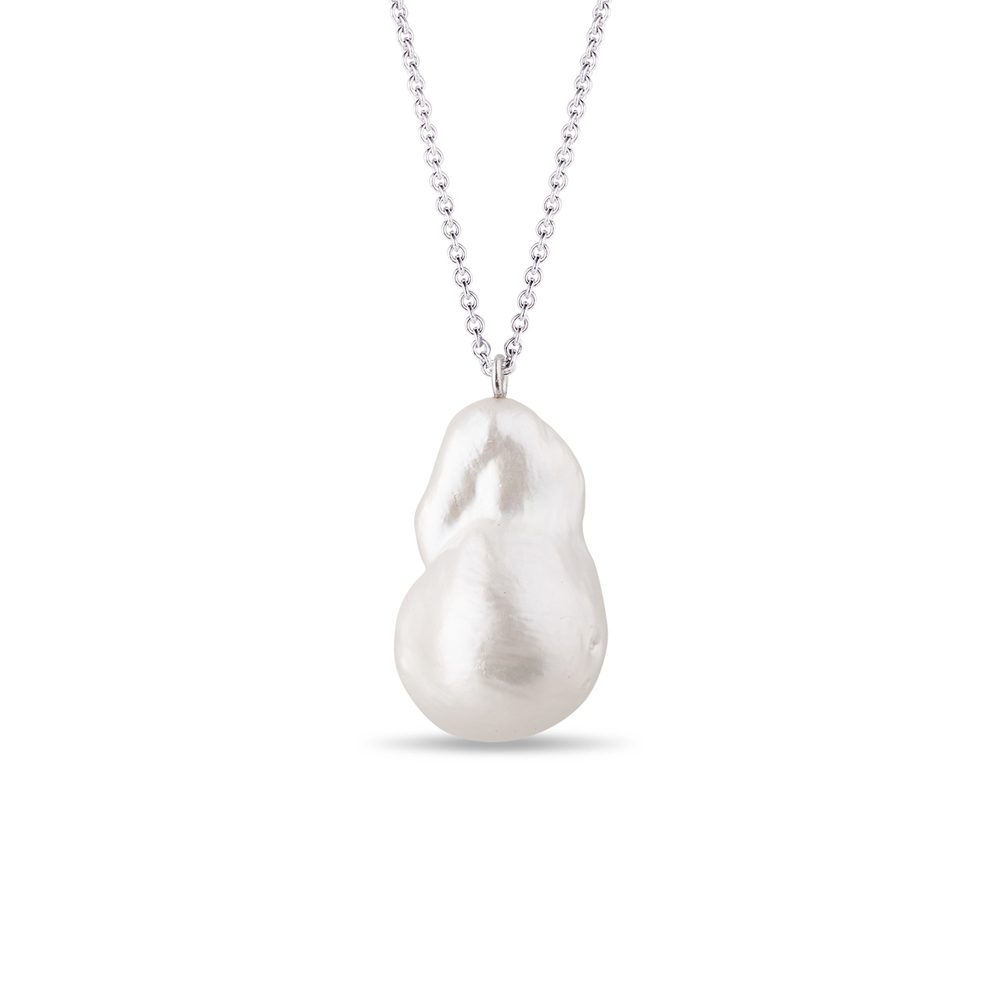 E-shop Přívěsek z bílého zlata s barokní perlou