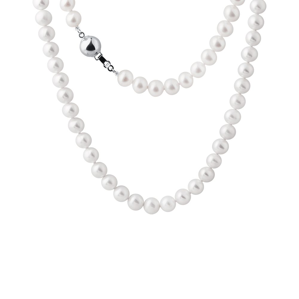 E-shop Perlový náhrdelník ze sladkovodních perel se stříbrným zapínáním