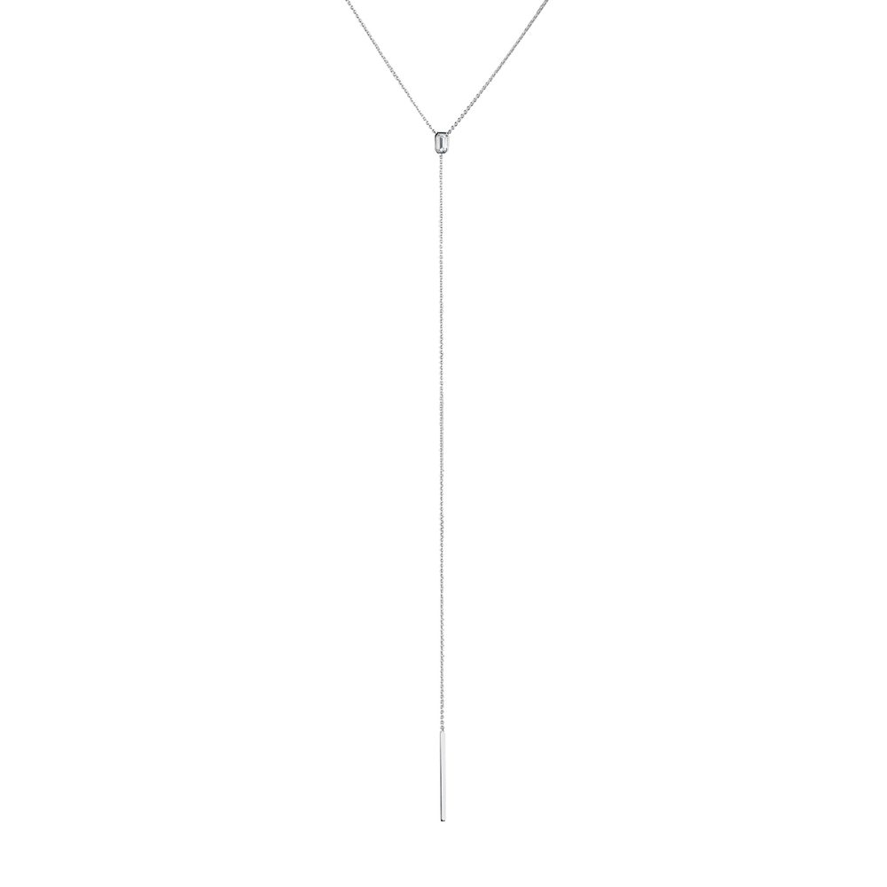 Náhrdelník s lab grown diamantem v bílém zlatě KLENOTA
