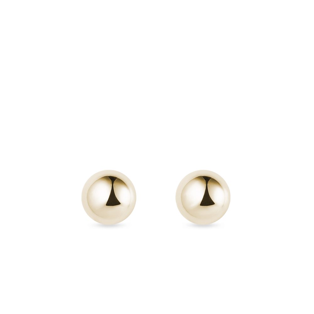 Minimalistické zlaté náušnice pecky KLENOTA