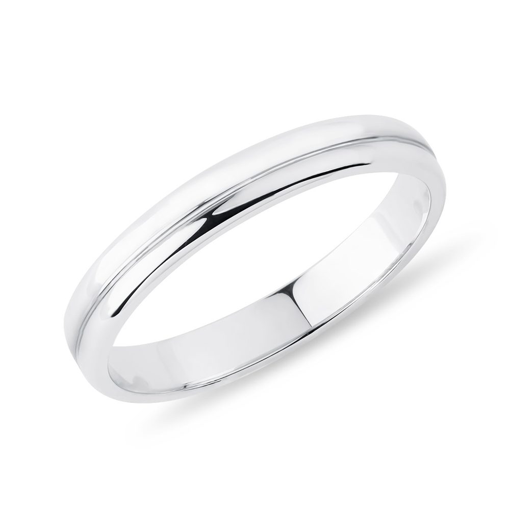 E-shop Snubní prsten pro ženy z bílého 14k zlata