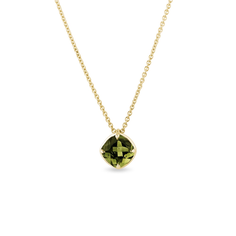 E-shop Zlatý náhrdelník s vltavínem