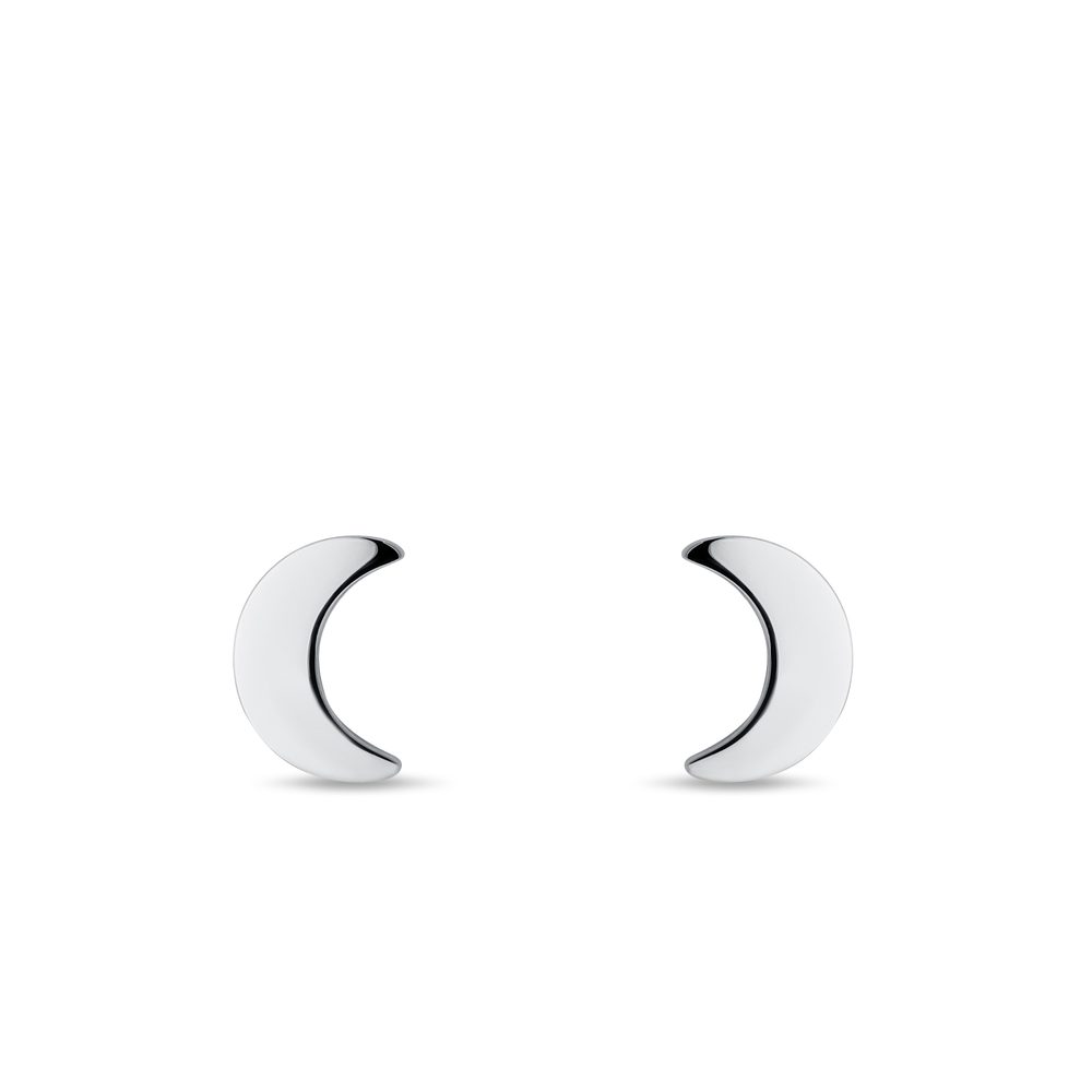 Zlaté náušnice ve tvaru měsíce KLENOTA