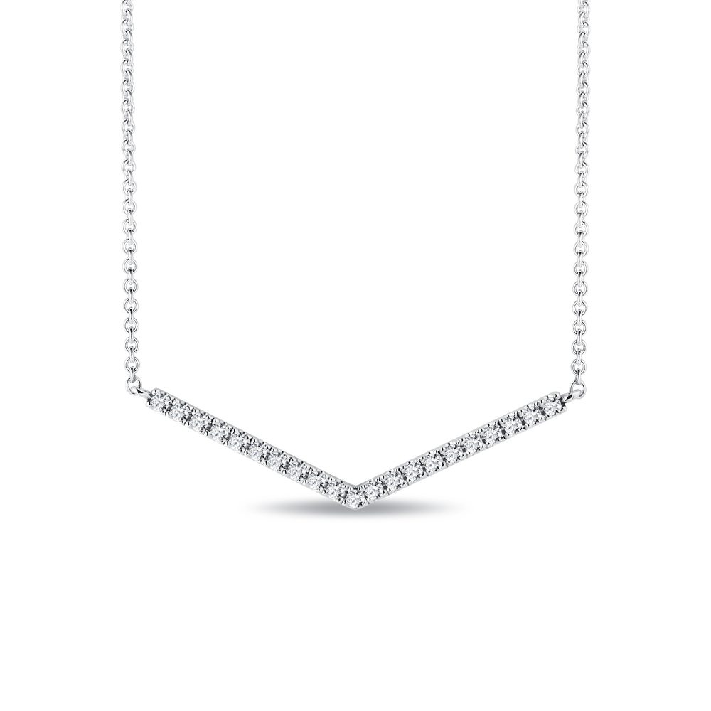 Diamantový náhrdelník z bílého zlata KLENOTA