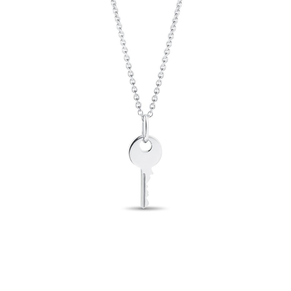 Přívěsek klíček z bílého zlata KLENOTA