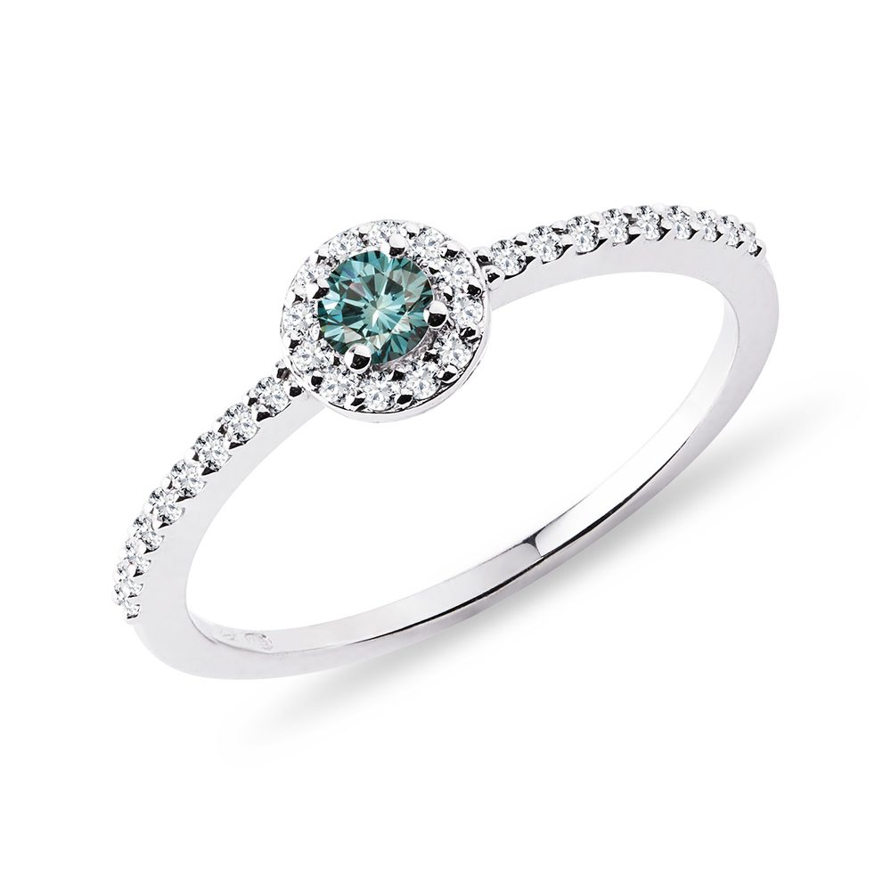 E-shop Zásnubní prsten s modrým diamantem