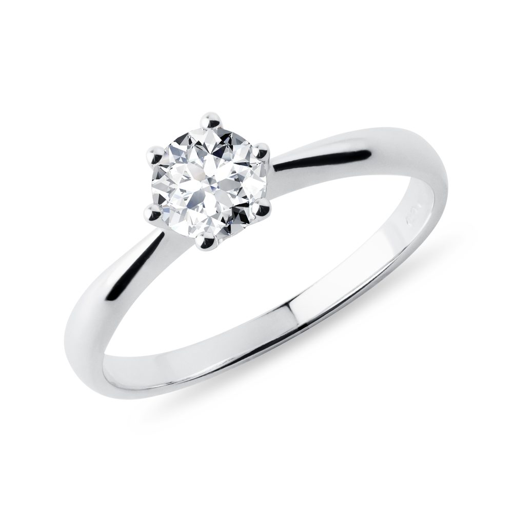 E-shop Zásnubní prsten z bílého zlata s 0,5ct briliantem