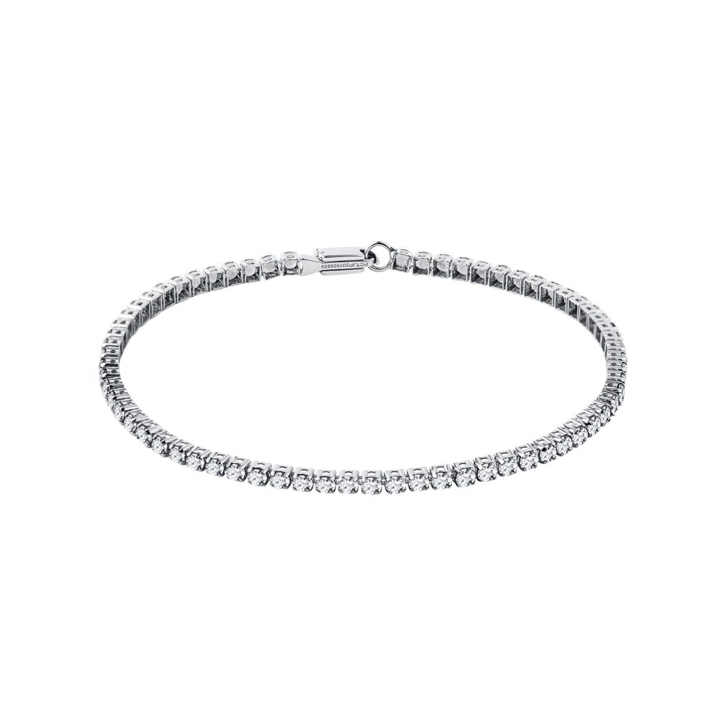 Náramek s lab grown diamanty v bílém zlatě KLENOTA