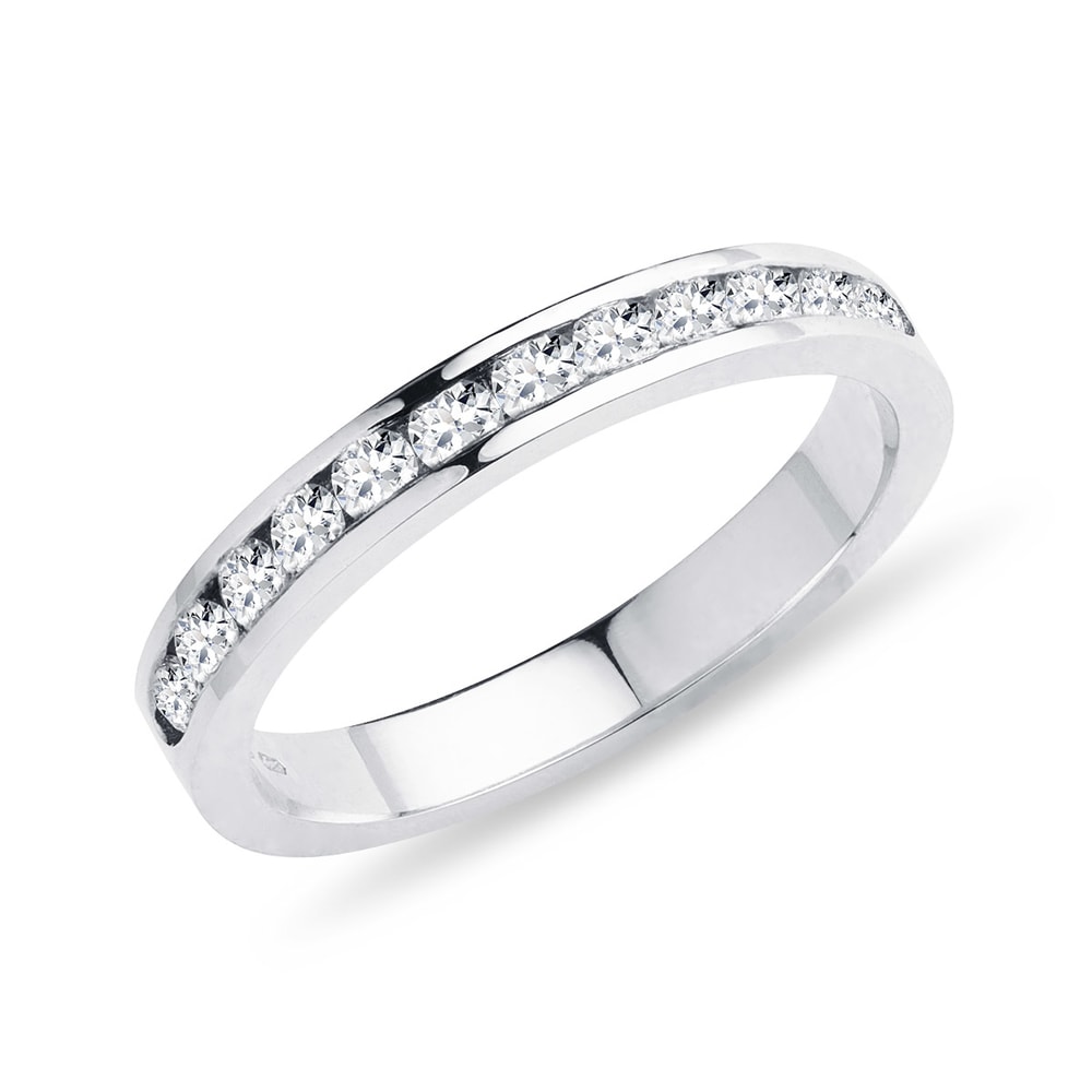 E-shop Briliantový snubní prsten v bílém zlatě