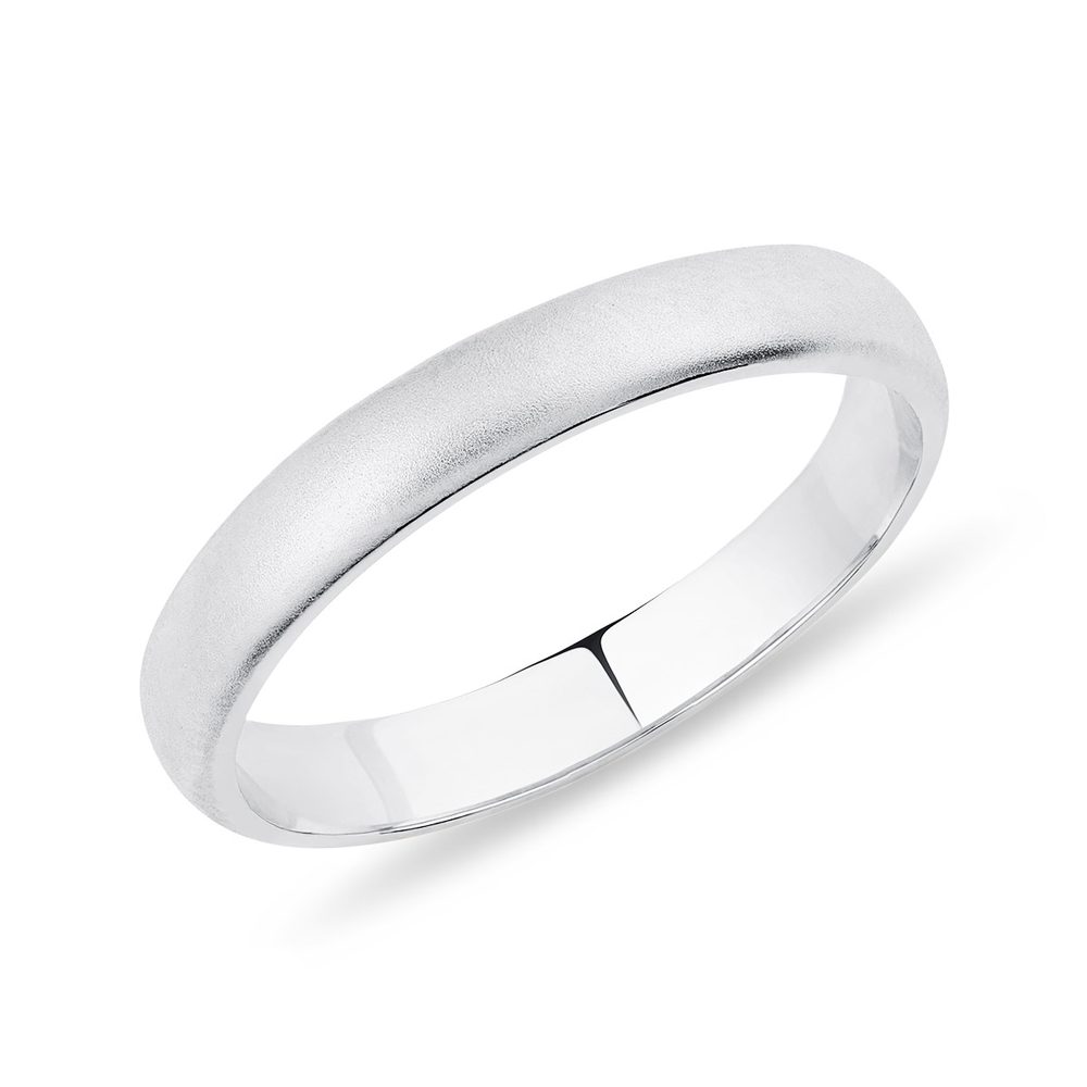 E-shop Pánský snubní prsten bílé zlato