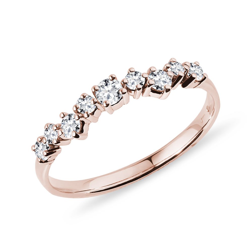 E-shop Moderní snubní prsten z růžového zlata