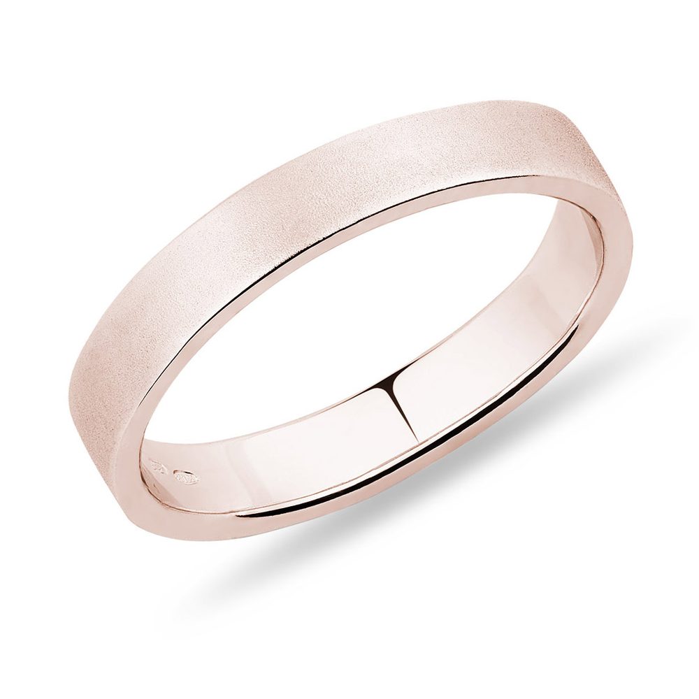 E-shop Pánský snubní prsten z růžového 14k zlata