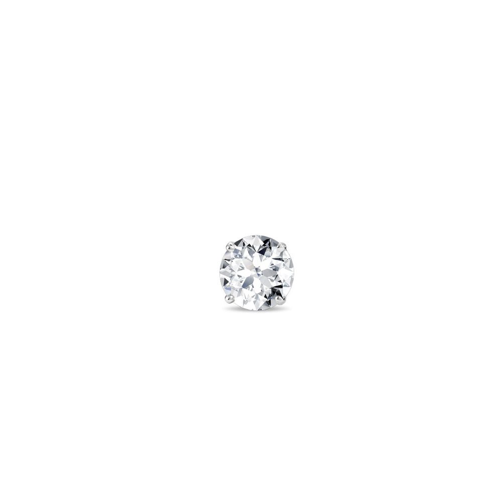E-shop Jedna diamantová náušnice z bílého zlata