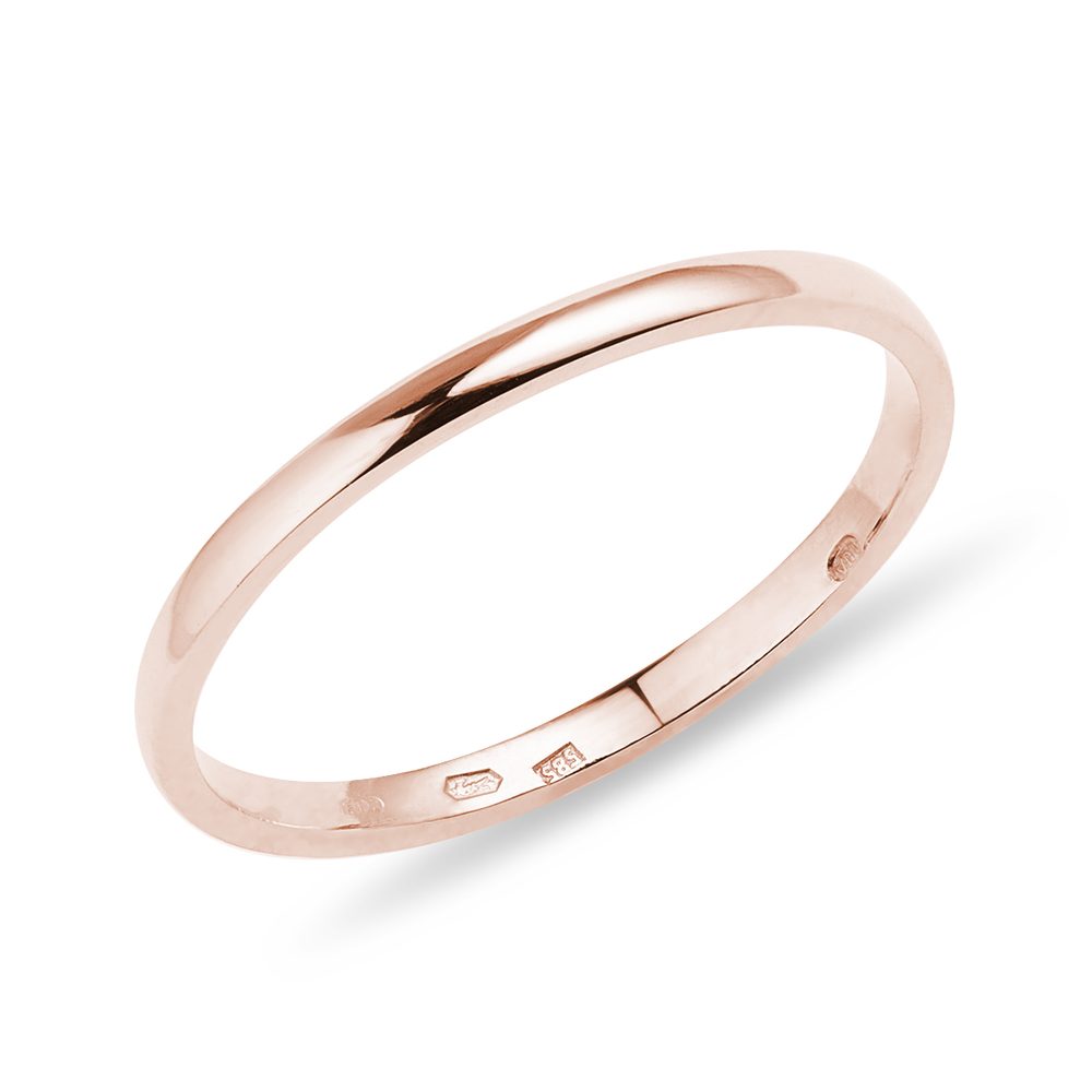 E-shop Jemný prsten z růžového zlata