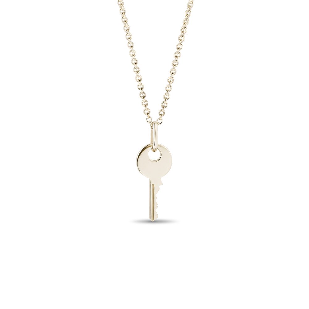 Přívěsek klíček ze žlutého zlata KLENOTA