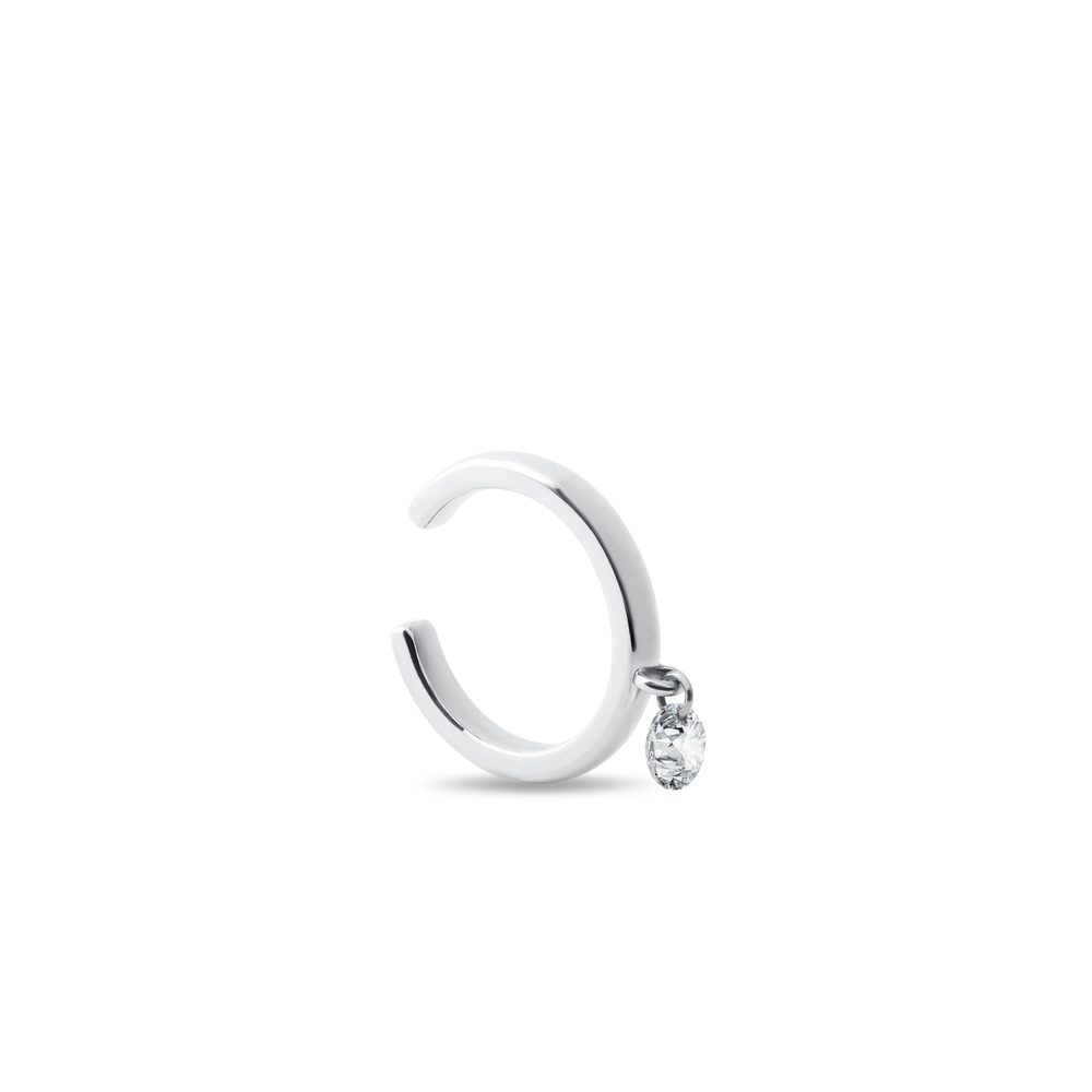 Náušnice ear cuff s laboratorním diamantem KLENOTA