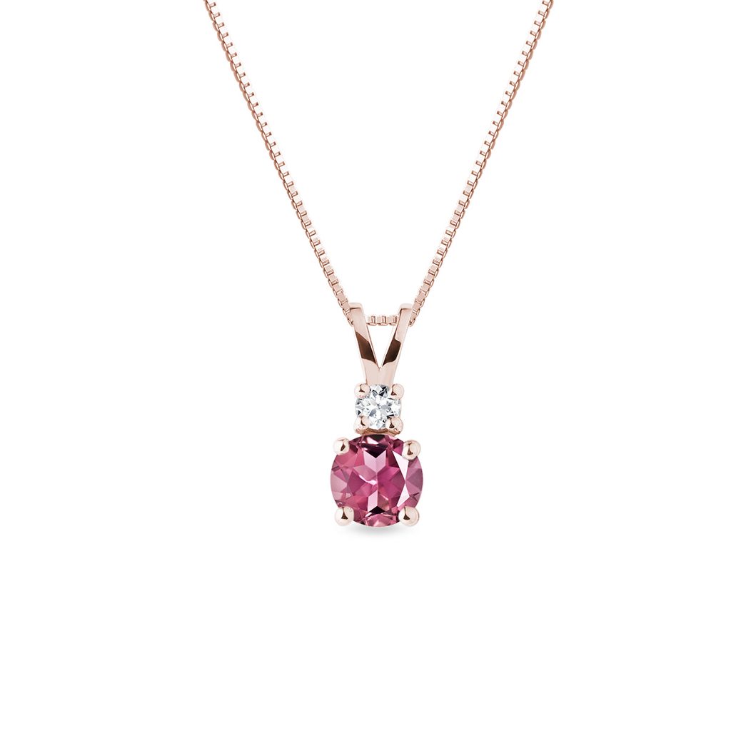 KLENOTA Tourmaline and Diamond Necklace